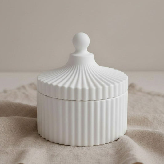 Ribbed Jar & Lid