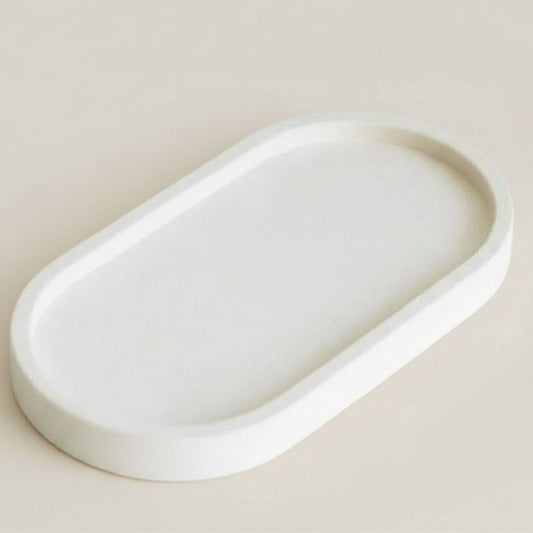 Natural finish oval tray