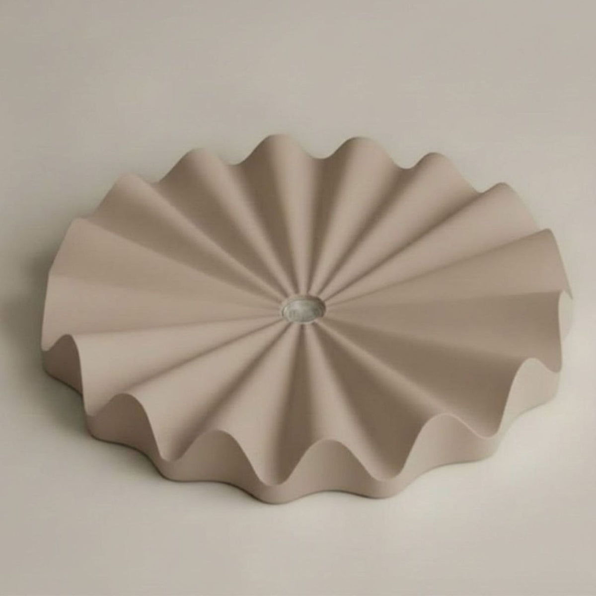 Decorative taupe fluted ribbed tray 