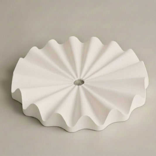 Decorative natural fluted ribbed tray 