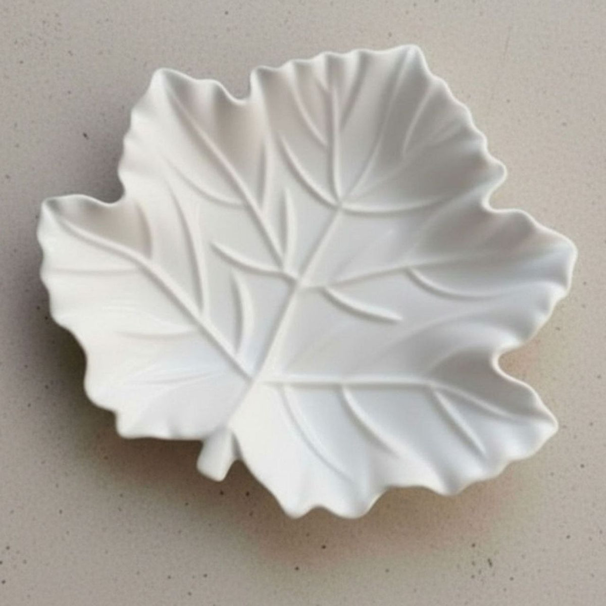 Maple leaf tray in natural finish