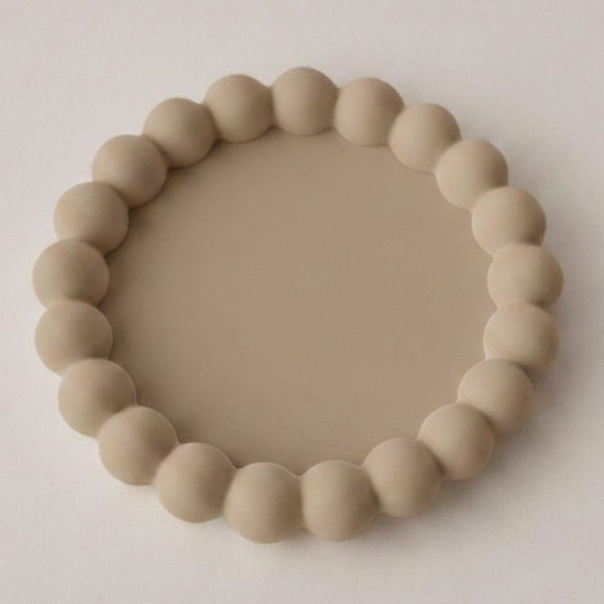 Round bubble tray in Taupe finish