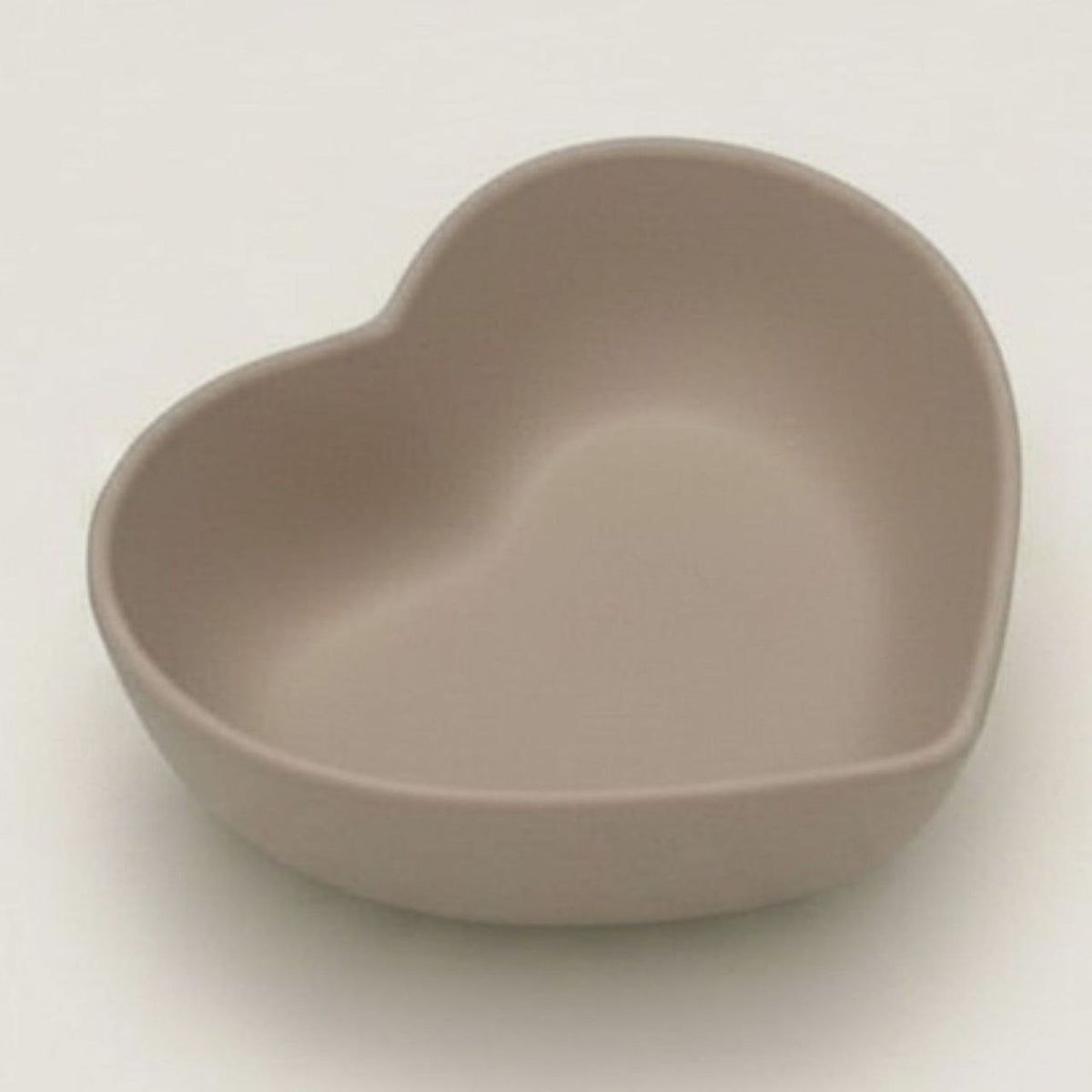 Heart tray in taupe finish
