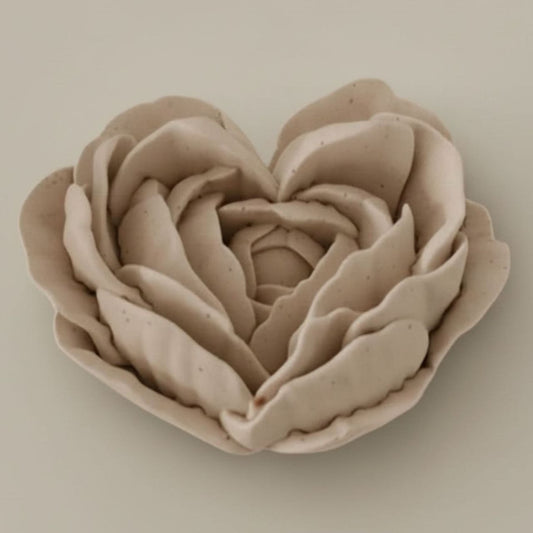 Beige Flower Heart Fragrance Stone